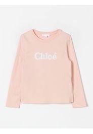 T-shirt in cotone con logo Chloé