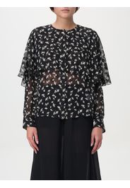 Blusa Chloè in georgette con balza e stampa floreale