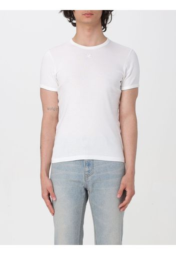 T-shirt Courrèges in cotone con ricamo