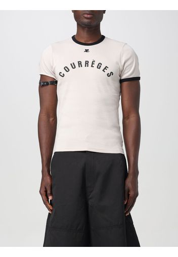 T-shirt Courrèges in cotone con logo