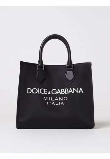 Borsa Dolce & Gabbana in nylon e pelle con logo gommato