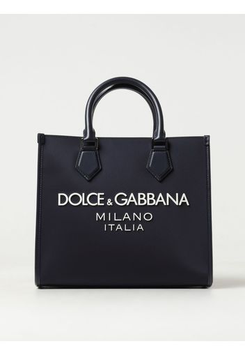 Borsa Dolce & Gabbana in nylon e pelle con logo gommato