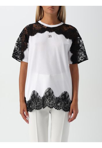 T-shirt con inserti in pizzo Dolce & Gabbana