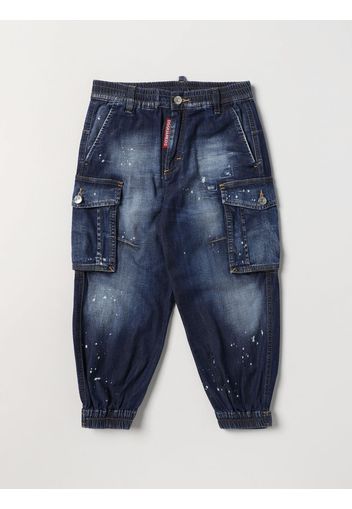 Jeans cargo Dsquared2 Junior in denim