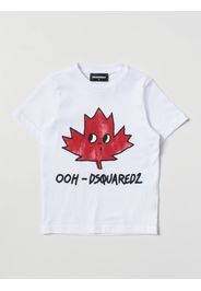 T-shirt Dsquared2 Junior con stampa foglia d'acero