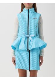 Gilet Duvetica in nylon imbottito trapuntato con volant