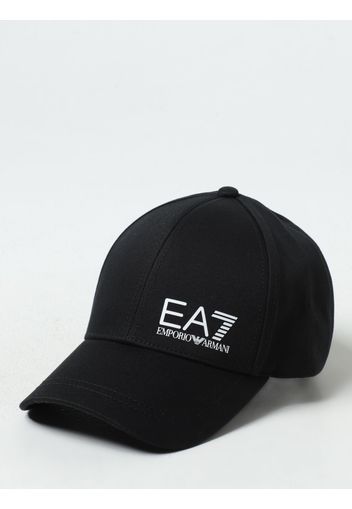 Cappello EA7 in cotone con stampa logo