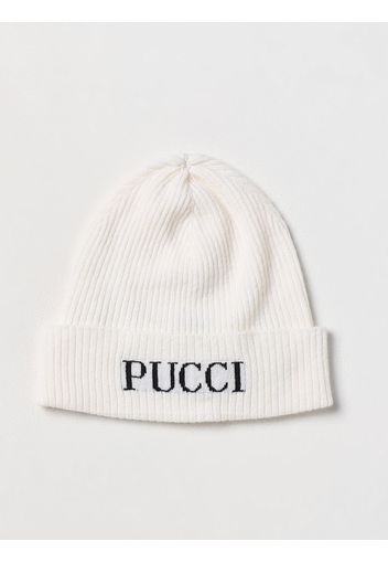 Cappello Emilio Pucci Junior in lana con logo jacquard