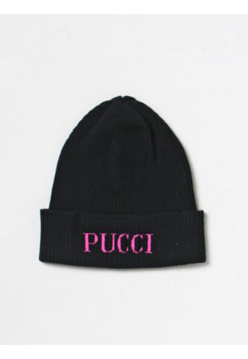 Cappello Emilio Pucci Junior in lana con logo jacquard