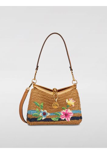 Borsa Vela Etro in rafia con ricami