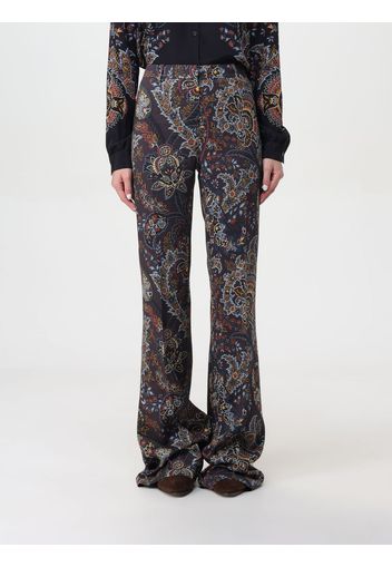 Pantalone Etro in viscosa con stampa Paisley all over