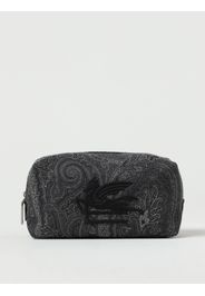 Beauty case Etro in cotone jacquard con Pegaso ricamato