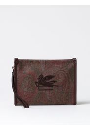 Pouch Etro in cotone spalmato con Paisley all over