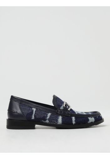 Mocassino O'Lock Fendi in denim jacquard