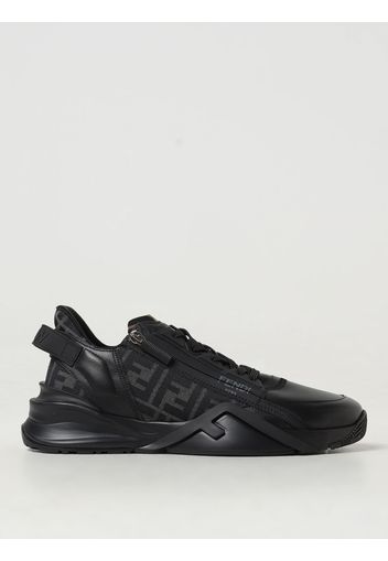 Sneakers Flow Fendi in pelle e tessuto FF jacquard