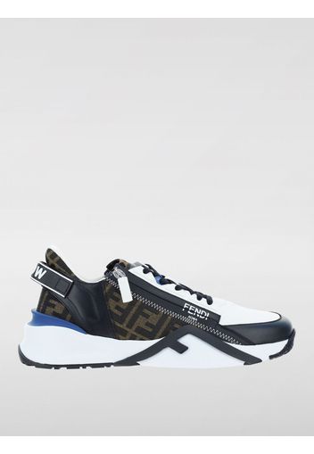 Sneakers Flow Fendi in pelle e tessuto jacquard