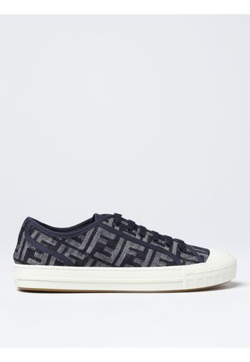 Sneakers Domino Fendi in denim con monogram jacquard