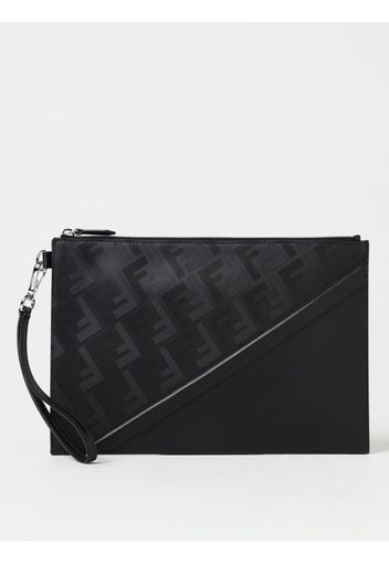 Clutch Shadow Diagonal Fendi in pelle