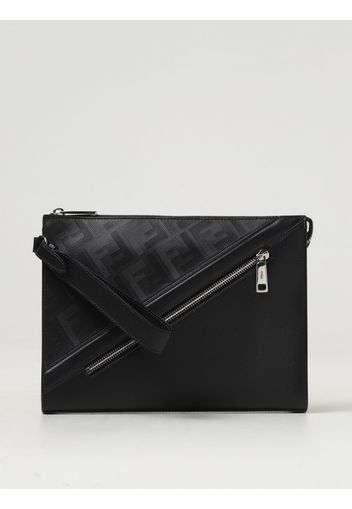 Clutch Shadow Fendi in pelle