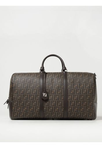 Borsone Duffle Fendi in cotone spalmato con monogram FF all over