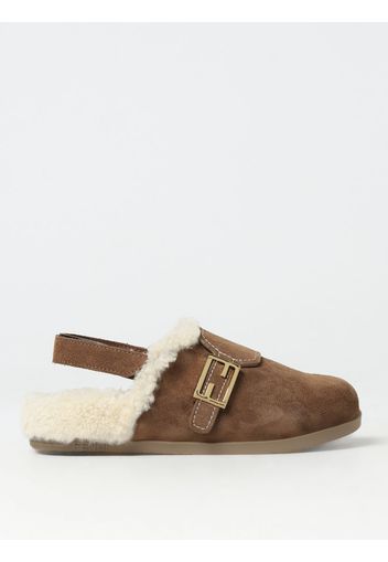 Sabot Fendi Kids in crosta e sherling