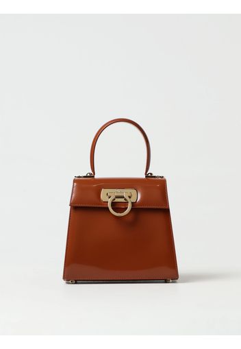 Borsa Iconic Top Handle Ferragamo in pelle spazzolata