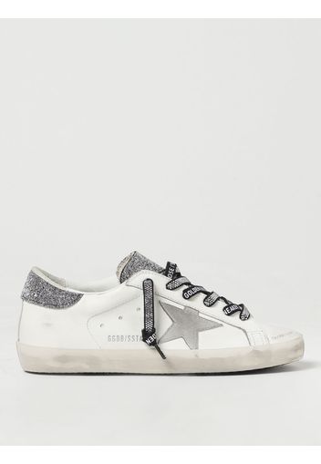 Sneakers Super Star Golden Goose in pelle used con glitter