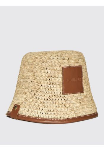 Cappello Jacquemus in rafia e pelle