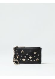 Portamonete Jimmy Choo in pelle con stelle applicate