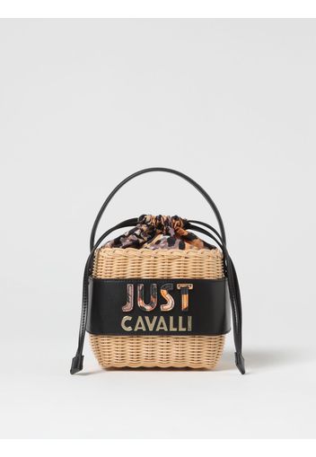 Borsa Just Cavalli in rafia e pelle sintetica