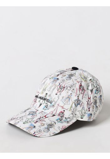 Cappello Karl Lagerfeld in cotone con stampa grafica all over