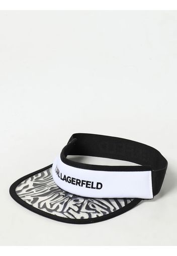 Visiera Karl Lagerfeld Kids in visto cotone e pvc