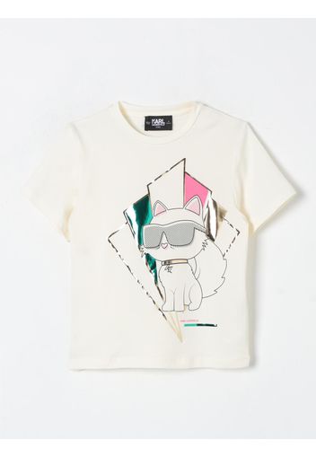 T-shirt Karl Lagerfeld Kids in cotone con stampa