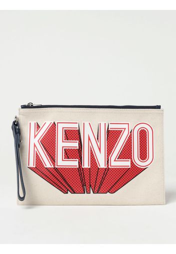 Pouch Kenzo in canvas con logo stampato