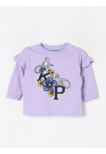 T-shirt Kenzo Kids in cotone con logo e rouches