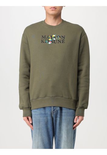 Felpa Maison Kitsuné in cotone con logo e ricamo