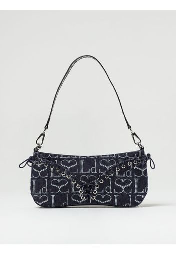 Borsa Cleavage Ludovic De Saint Sernin in denim con logo all over