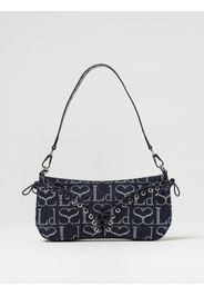 Borsa Cleavage Ludovic De Saint Sernin in denim con logo all over