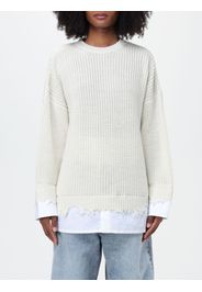 Pullover MM6 Maison Margiela in maglia e popeline