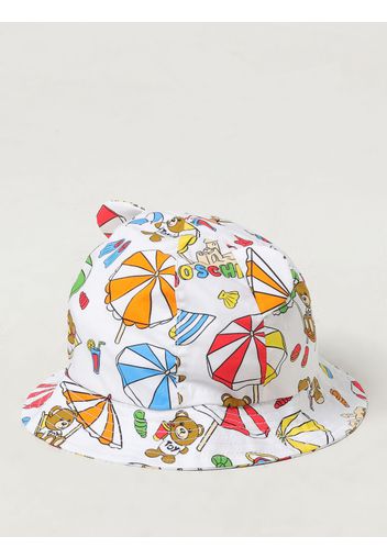 Cappello Moschino Baby in cotone con stampa all over