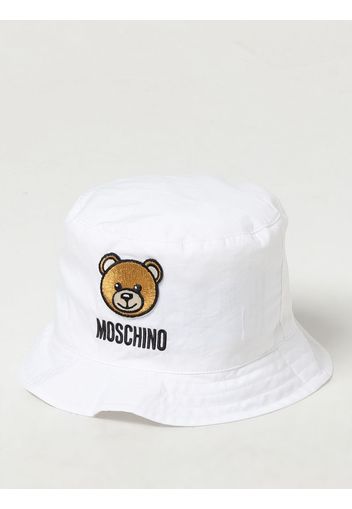 Cappello Moschino Baby in cotone con logo ricamato