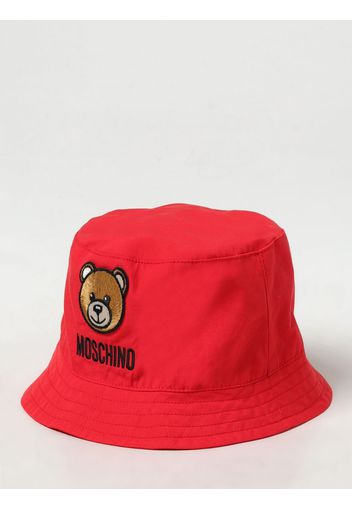 Cappello Moschino Baby in cotone con logo ricamato