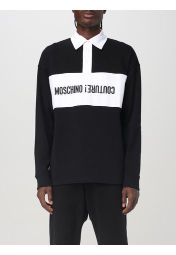 Polo Moschino Couture in cotone con logo