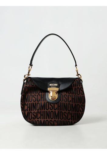 Borsa Moschino Couture in tessuto jacquard e pelle