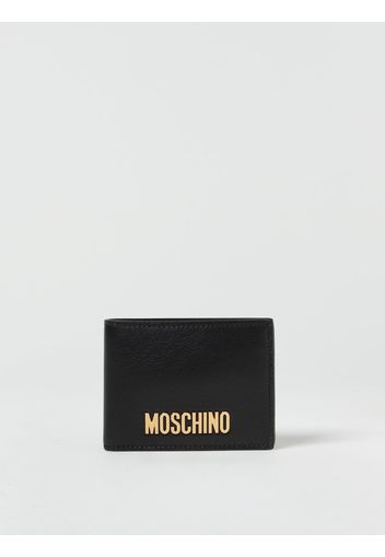 Portafoglio Moschino Couture in pelle a grana con logo