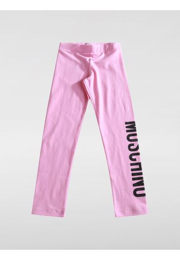 Leggings in cotone con logo Moschino