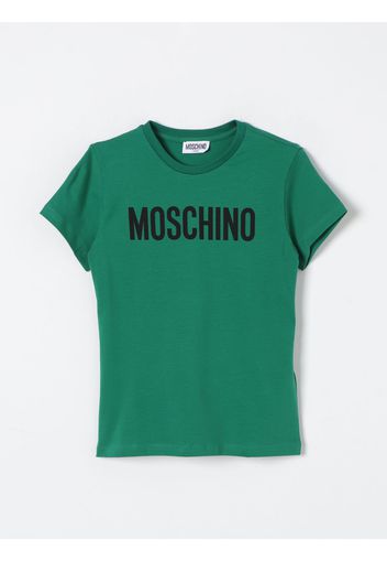 T-shirt in cotone con maxi logo Moschino