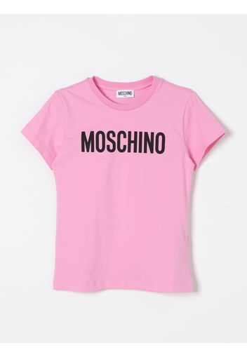 T-shirt in cotone con maxi logo Moschino