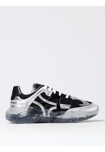 Sneakers Moschino Couture in pelle laminata e mesh