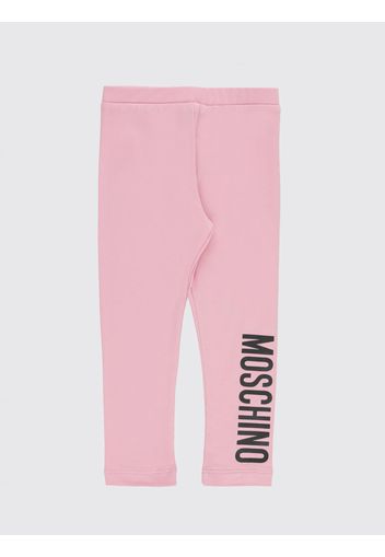 Leggings in cotone con logo Moschino